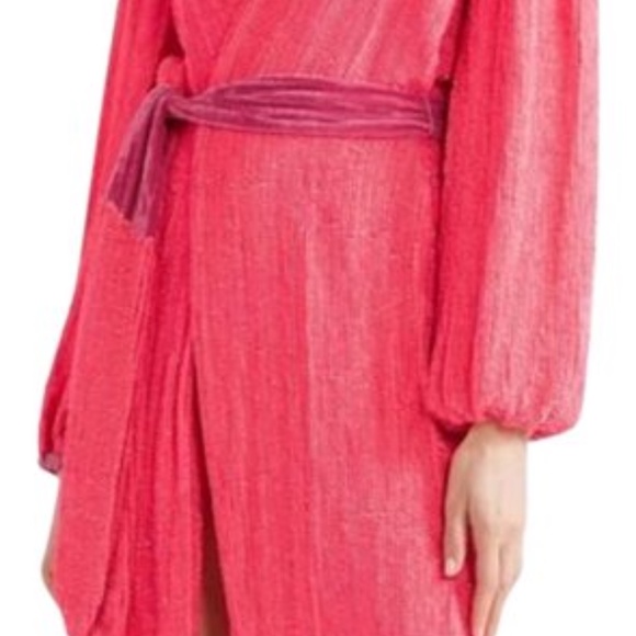 retrofete Dresses & Skirts - Retrofete Pink Wrap Dress